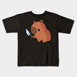 Capybara with knife! Kids T-Shirt